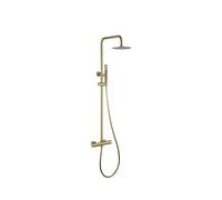 Barra de ducha termostática de acero inoxidable con acabado oro cepillado Genova de Imex - Oro / Latón / Imex