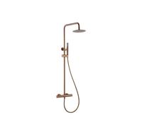 Barra de ducha termostática hecha de acero inoxidable acabado oro rosa cepillado Line de Imex