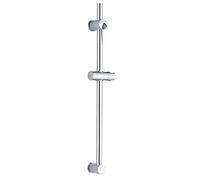 Barra de Ducha ZUB 65,5cm latón cromo brillo - Barra de ducha con Soporte Ajustable Instalación Universal Compatible con Agujeros Existentes