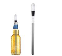 Barra de enfriamiento de vino, barra enfriadora de botellas, enfriador de vino de acero inoxidable para enfriar durante más tiempo, verter y airear, accesorio de degustación de barra