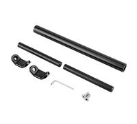 Barra de equilibrio de motocicleta Aramox, barra de equilibrio CNC de aleaci¨®n de aluminio, manillar transversal, refuerzo extendido para motocicleta(negro)
