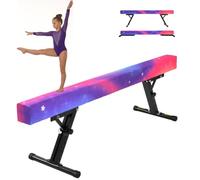 Barra De Equilibrio Para Niños Ajustable 5 Alturas 180 cm Gimnasia En Casa | Viga De Equilibrio Para Niños Con Espuma Acolchada Y Base Antideslizante Para Entrenamiento De Gimnasia Interior Y Exterior