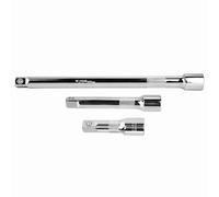 Barra de Extensión de Acero Cromado Vanadio 1/2 Pulgada, Extra Larga, 125 mm - Alta Dureza y Resistencia, Compatible con Mango de Carraca para Áreas Difíciles (conjunto completo)