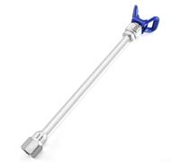 Barra de extensión de cabezal de pulverización de pintura sin aire con soporte de boquilla, construcción de acero inoxidable y aleación de aluminio con conexión roscada de seguridad (30 cm)