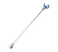 Barra de extensión de cabezal de pulverización de pintura sin aire con soporte para boquilla, acero inoxidable y aleación de aluminio, 25/30/50 cm, plata/azul 50 cm