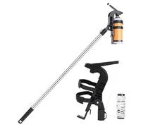 Barra de extensión de lata de aerosol, accesorio de pulverización de avispa de largo alcance para nidos de abejas altas, barra de acero inoxidable ajustable con agarre de nailon, herramienta de
