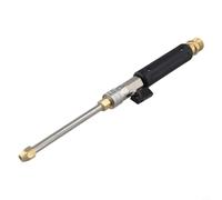 Barra de extensión de latón y acero inoxidable para limpieza de jardín con conector M22-14 de 35 cm para una lanza de agua de lavado resistente con varios ajustes de pulverización (recto)