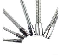 Barra de extensión de llave de vaso de 1/10.2 cm, 3/20.3 cm, 1/5.1 cm, longitud flexible de 150 mm-350 mm para zonas de difícil acceso, acero al cromo vanadio (1/4 150 mm)