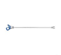 Barra de extensión de pulverizador de pintura sin aire con soporte de boquilla para pulverizadores, construcción de acero inoxidable y aleación de aluminio, ángulo ajustable para tareas de pintura de