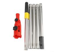 Barra de extensión de rodillo con herramienta de sujeción, extensor de cepillo telescópico para techo y zonas de difícil acceso, barra de mango de metal de 1,1/1,4/1,7 m (juego de 1,4 m)