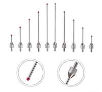 Barra de extensión del indicador de rosca de la sonda del micrómetro con el punto de contacto de acero para el indicador de prueba del dial y los instrumentos de medición (M2.5*D3*L10)
