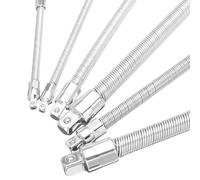 Barra de extensión flexible de 1/10.2 cm, 3/20.3 cm, 1/5.1 cm, acero al cromo vanadio para tuercas difíciles de alcanzar tornillos y sujetadores