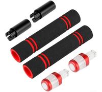 Barra de extensión para scooter eléctrico Ninebot For Max G30 con kit de luz LED, elevador ergonómico para manillar para adultos seguridad de conducción nocturna, poste negro con luces multicolor