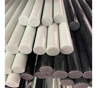 Barra de fibra de vidrio blanca/negra de 500 mm de largo y 2-13 mm de diámetro. Varilla de fibra de vidrio sólida de plástico duro. Varilla de soporte de alta elasticidad.(White,7x500mm 2pcs)