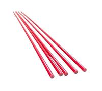 Barra de fibra de vidrio Juego de 5 varillas fibra vidrio rojas, ligeras y sólidas for aplicaciones alta temperatura(2x500mm)