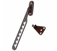 Barra de fijación para ventanas, protección contra inclinación para ventanas, tijera inclinable, cierre de ventana, protección contra golpes, pestillo de ventana (1, lacado marrón)