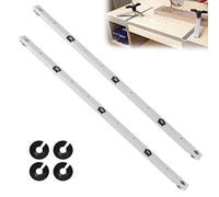 Barra De Inglete 450 mm, 2PCS Riel Guía Deslizador De Ajustable Sierra Deslizante Aleación De Aluminio Ranura En T Barra De Inglete Sierra De Mesa Barra De Medición Herramienta
