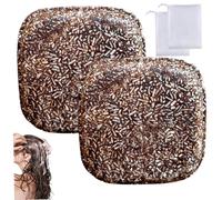 Barra de jabón de champú para cabello, barra de champú natural de 2 piezas, jabón marrón de aminoácidos tradicional con 2 red de espuma, calmando y fortalece el cabello para mujeres y hombres, 4pcs/s