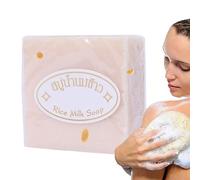 Barra De Jabón Leche Arroz - Jabones Tailandeses Nutritivos | Jabones Blanqueamiento La En Cierre Piel Jabón Hecho A Mano Ideal Para Limpieza Diaria Cara Y El Cuerpo, Hidratación Rutina Natural Cuidad
