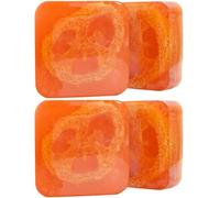 Barra de jabón para rostro y cuerpo, 4 piezas de jabón de lufa de limón natural de 100 g, barra de lufa de aceite esencial para limpieza, hidratación y nutrición..