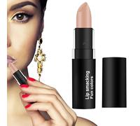 Barra de labios, barra de labios mate, resistente al agua, larga duración, de de terciopelo, taza antiadherente, no se desvanece, de hidratante portátil, brillo, color barro