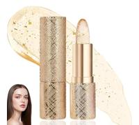 Barra de labios que cambia de color, no se transfiere, hidratante de larga duración y no pegajosa, barra de labios que cambia de color para mujeres, nutrición profunda (Oro)