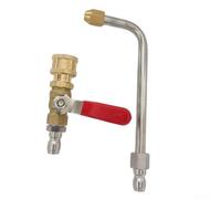 Barra de limpieza de aire acondicionado, barra de pulverización con interruptor de válvula 1/4 conector de conexión rápida lavadora a presión bobina lanza peine aleta kit de herramientas (90°)