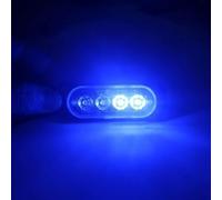 Barra de Luces LED Aluminio 4 LEDs 12W Barra de Luces LED Aluminio | IP65 impermeable, 16 modos parpadeo, constante, voltaje 12-24V, uso terreno(White+Blue)
