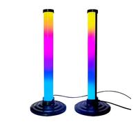 Barra De Luces RGB Music : Control De Voz Inteligente, Lámpara Ambiental Que Cambia De Color Dinámico | Retroiluminación LED Alimentada Por USB, Iluminación Ambiental Vibrante Para Cine En Casa, E