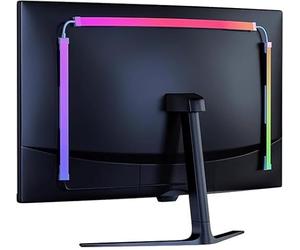 Barra de luz ambiental RGB, barra de luz debajo del monitor, tira LED ambiental trasera de computadora, tira LED de neón de 3 lados, puerto USB de retroiluminación de PC, lámpara de cambio de color