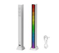 Barra de Luz de ritmo Musical, Luces LED RGB Multicolor, Lámpara de Ambiente Musical, Tira de 32 Luces LED con 18 modos de color, Para Habitación Gaming, PC, TV, Coche