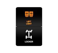 Barra de luz LED con Interruptor de botón Doble de 12V for Toyota Naranja/Blanco for 4Runner Prado Landcruiser tamaños 32,5mm X 22mm(Deep Purple)