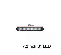 Barra de luz LED delgada de aluminio 6D de haz puntual de 20/13/8 pulgadas, una sola fila, para coche,