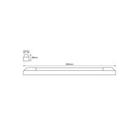 OSRAM Barra de luz LED 60cm, blanco cálido 3000K, 1260 lúmenes, luz de techo y pared, instalación sin herramientas, luz de bajo consumo IP20, 12W, blanco