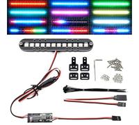 Barra de luz LED RC, lámpara de Techo, Kit de luz Trasera, luz de Parachoques Compatible con Traxxas RC Car Truck Crawler Tamiya Losi HPI Rustler Axial Police Lights (1 Barra de 100 mm)