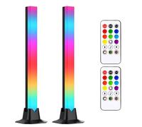 Barra de luz LED RGB, 2 unidades RGB Lightbar, lámpara de videojuegos, retroiluminación de TV, barra de luz IC de 32 cm, funciona con USB, lámpara ambiental con sincronización de música y control