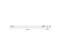 Barra de luz LED TUBEKIT de OSRAM, 120 cm, 3000 K blanco Interruptor
