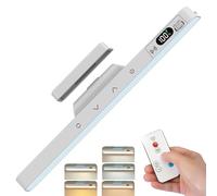 Barra de Luz, Recargable y Regulable con 5 Colores, Luz Bajo Escritorio, Lámpara de Pared Magnética Adhesiva de 5W con 4 Niveles de Toque, Para Gabinete, Cocina, Clóset, Mesa de Noche, Escritor white