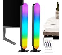 Barra de luz RGB - 2 piezas Accesorios de iluminación de mesa,Luces de juego inteligente | para jugadores Streamers Tech Lovers Oficina Dormitorio Sala de estudio Escritorio Hogar