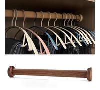 Barra de madera resistente con soportes, barra resistente para colgar en el armario para una suspensión segura, perfecta para la división de habitaciones y la nización del armario