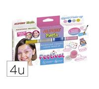 Barra De Maquillaje Alpino Festival Caja De 4 Colores Surtidos + Pincel + Folleto