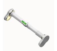 Barra de metal ajustable de 0,7 a 1,2 m, barra de cortina extensible con nivel de burbuja, gancho retráctil sin taladro, ideal para colgar ropa, cortinas de ducha y mucho más