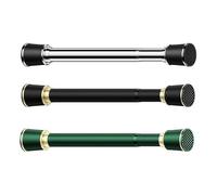 Barra de metal extralarga de 3 m ajustable de 405 cm para ducha, armario y baño, fácil instalación, color verde