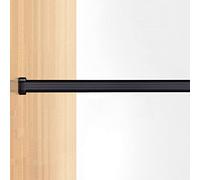 Barra de metal para colgar de 39.4 pulgadas para armario, barra de soporte de ropa duradera con tapas de extremo de brida, elegante poste organizador ovalado en oro, negro, blanco, gris para