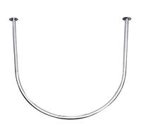 Barra De Metal Para Cortina De Probador Tienda Ropa Probador Barra Cortina Estante En Forma De U Para Vestuario Tienda Ropa, Boutique, Tienda Vestidos Novia. (Color : Silver, Tamaño : 100x100cm)