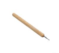 Barra de molienda eficiente con mango de madera cómodo de alambre de metal para acabado de superficie lisa, herramienta de desbarbado de punta de diamante de 13,5 cm de longitud para proyectos de