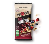 Barra de nutrición proteica bio Frutos Rojos Baouw 50 g