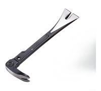 Barra de palanca profesional de doble punta hecha de acero de alto carbono para demolición de construcción y extracción de clavos, agarre ergonómico de 30,5 cm (A)