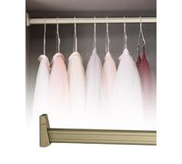Barra de pared for armario, barra for colgar ropa de 40 a 150 cm, resistente perchero de metal for lavandería, fácil de instalar.(Bronze,60cm(23 5/8"))