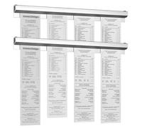 Barra de Pedidos, 2Pcs Porta Tickets Restaurante 30cm, Soporte Comandero Metalico Aluminio Autoadhesivo Clip Porta, Barra Porta Comandas para Sujeción de Notas Aluminio para Restaurant Cafes Bars Pubs